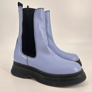 GANNI Creepers Chelsea Boots Blue Size 43 US Women’s 13